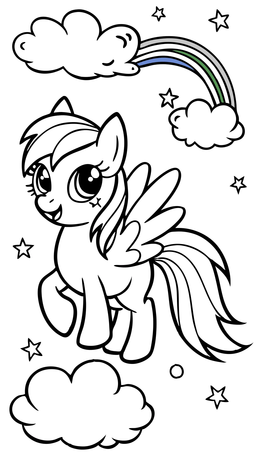 coloriages MLP Rainbow Dash